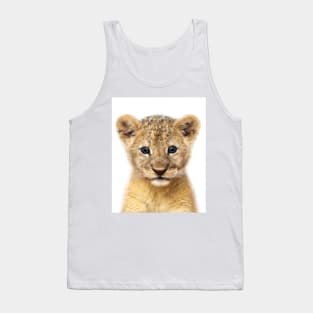 Baby Lion, Safari Animals, Kids Art, Baby Animals Art Print By Synplus Tank Top